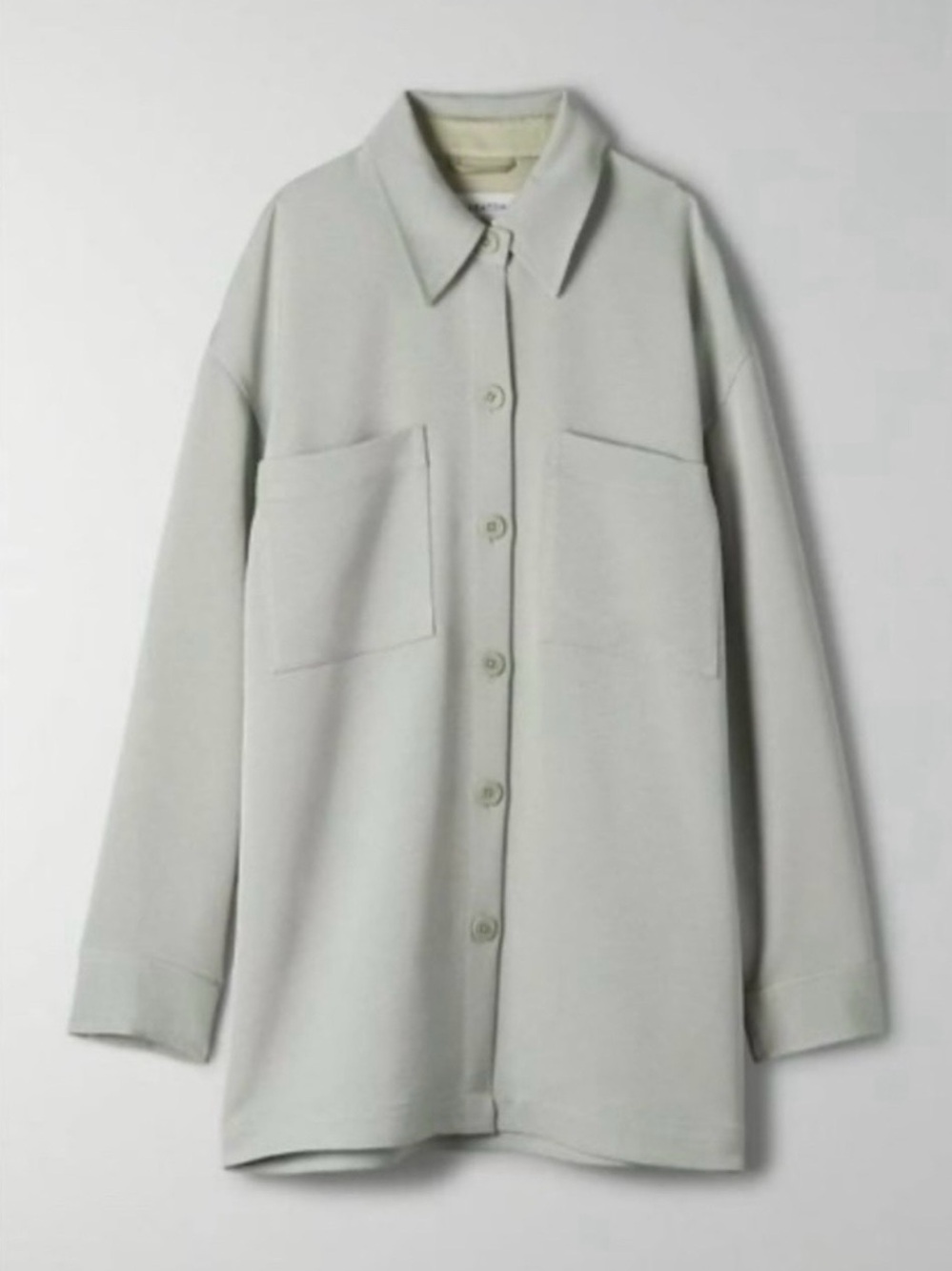 Aritzia Babaton Borna Shirt Jacket Button Down Collared Green Size XS Oversized